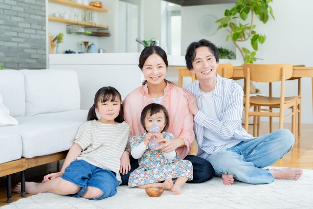 幸せそうな家族