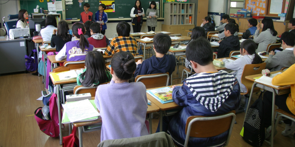 学校の授業中
